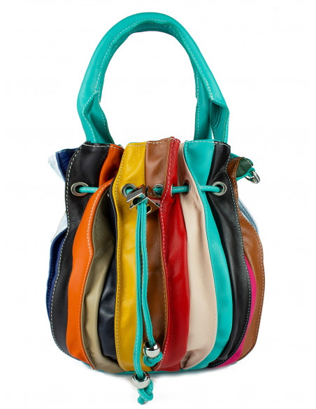 Dámská kožená kabelka/vak Giostra Elisa Multicolor