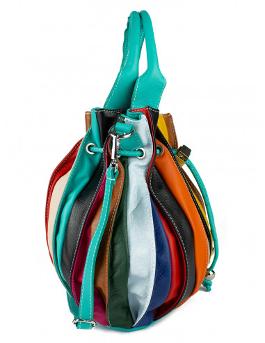 Dámská kožená kabelka/vak Giostra Elisa Multicolor