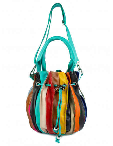 Dámská kožená kabelka/vak Giostra Elisa Multicolor