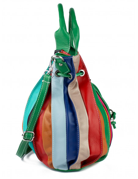 Dámská kožená kabelka/vak Giostra Elisa Multicolor