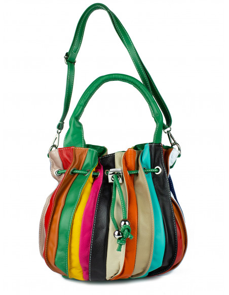 Dámská kožená kabelka/vak Giostra Elisa Multicolor
