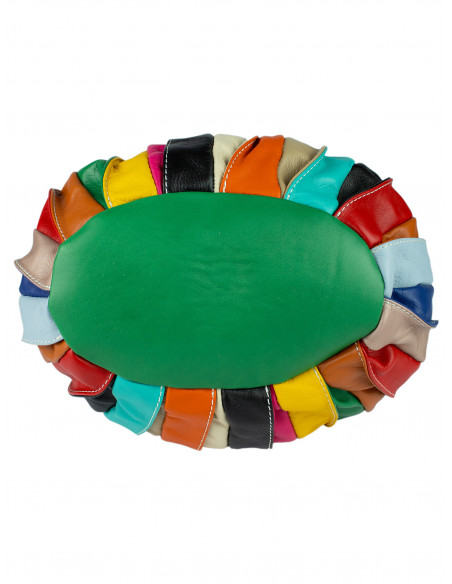 Dámská kožená kabelka/vak Giostra Elisa Multicolor