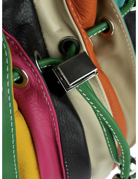 Dámská kožená kabelka/vak Giostra Elisa Multicolor