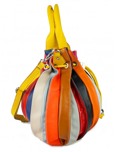 Dámská kožená kabelka/vak Giostra Elisa Multicolor