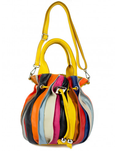 Dámská kožená kabelka/vak Giostra Elisa Multicolor