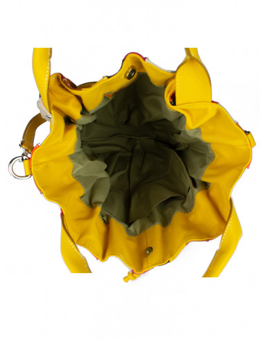 Dámská kožená kabelka/vak Giostra Elisa Multicolor