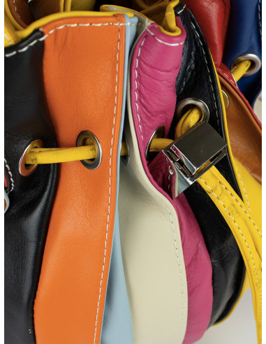 Dámská kožená kabelka/vak Giostra Elisa Multicolor