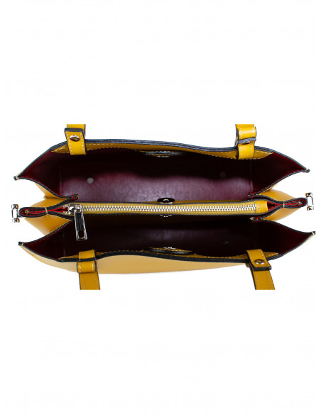 Dámská elegantní kožená kabelka Giostra Alina Medium do ruky