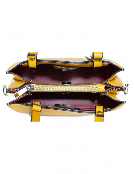 Dámska elegantní kožená kabelka Giostra Alina Piccola do ruky