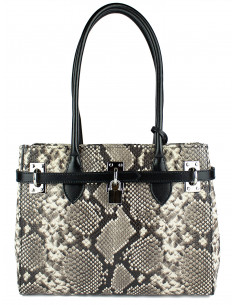Dámská kožená kabelka s hadím vzorem Giostra Aga Medium Serpente