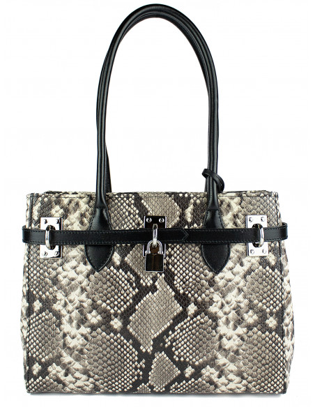 Dámská kožená kabelka s hadím vzorem Giostra Aga Medium Serpente
