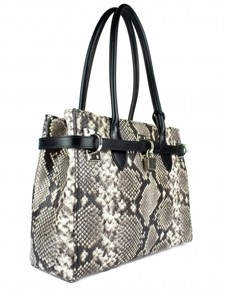 Dámská kožená kabelka s hadím vzorem Giostra Aga Medium Serpente