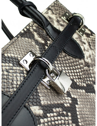 Dámská kožená kabelka s hadím vzorem Giostra Aga Medium Serpente