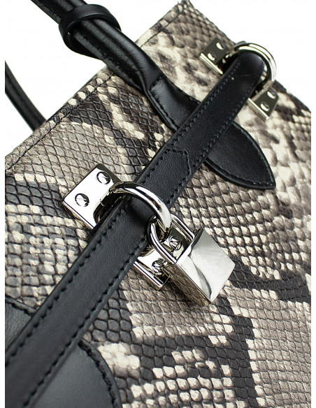 Dámská kožená kabelka s hadím vzorem Giostra Aga Medium Serpente