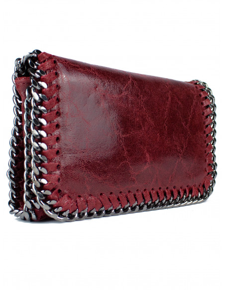 Dámská kožená kabelka/psaníčko s řetízkem Giostra Stela Piccolo