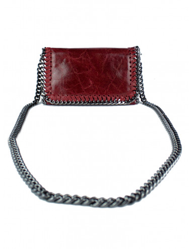 Dámská kožená kabelka/psaníčko s řetízkem Giostra Stela Piccolo