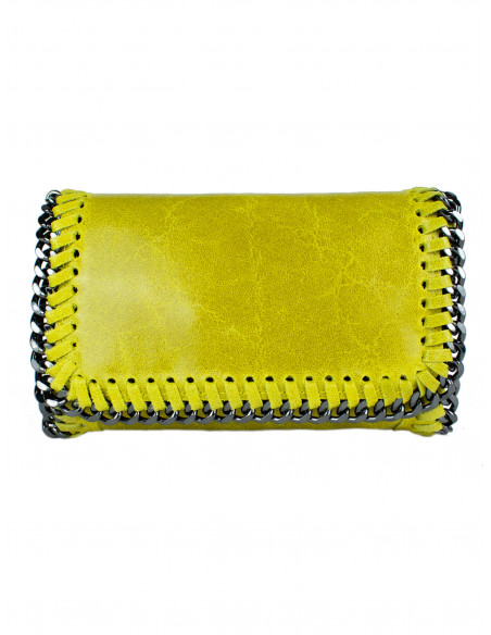 Dámská kožená kabelka/psaníčko s řetízkem Giostra Stela Piccolo