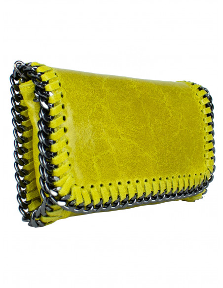 Dámská kožená kabelka/psaníčko s řetízkem Giostra Stela Piccolo