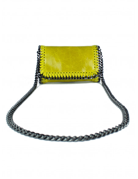 Dámská kožená kabelka/psaníčko s řetízkem Giostra Stela Piccolo