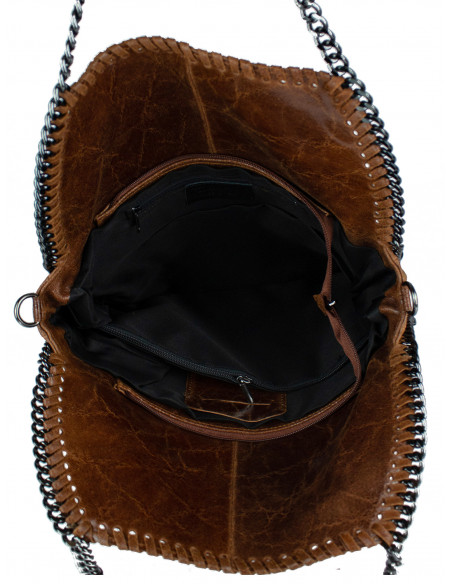 Dámská kožená kabelka s řetízkem Giostra Stela Grande