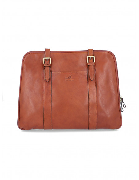 Dámská italská kožená kabelka Cristina Rui Brescia vícebarevná a hnědá