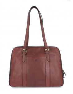 Dámská italská kožená kabelka Cristina Rui Brescia vícebarevná a hnědá