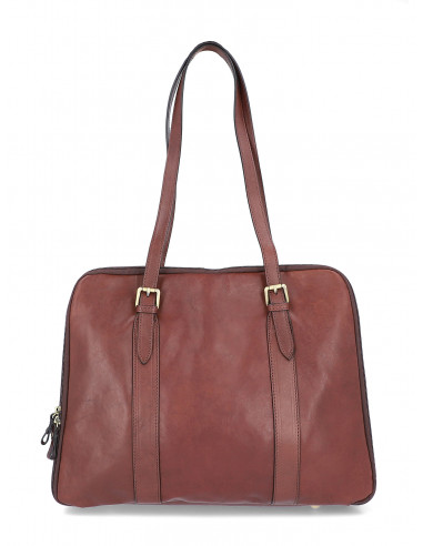 Dámská italská kožená kabelka Cristina Rui Brescia vícebarevná a hnědá