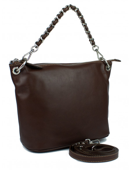 Dámská kožená crossbody kabelka Giostra Valerie Medium s řetízkem