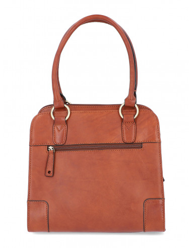 Dámská italská kožená kabelka Cristina Rui Foggia hnědá