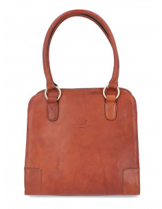 Dámská italská kožená kabelka Cristina Rui Foggia hnědá