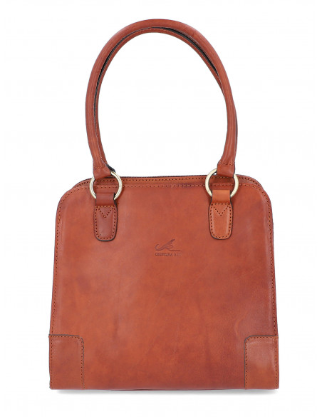 Dámská italská kožená kabelka Cristina Rui Foggia hnědá