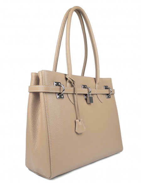Dámská elegantní kožená kabelka Giostra Aga Grande se zámečkem