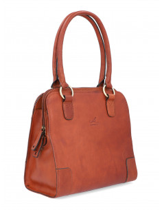 Dámská italská kožená kabelka Cristina Rui Foggia hnědá 2