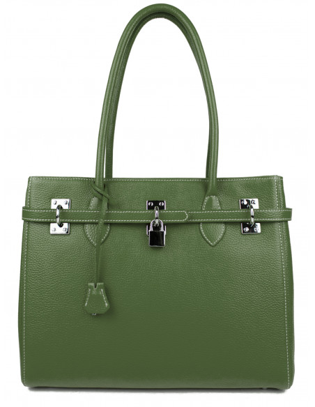 Dámská elegantní kožená kabelka Giostra Aga Grande se zámečkem