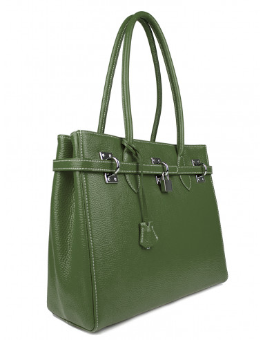 Dámská elegantní kožená kabelka Giostra Aga Grande se zámečkem