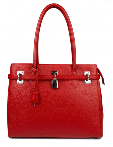 Dámská elegantní kožená kabelka Giostra Aga Grande se zámečkem