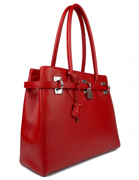 Dámská elegantní kožená kabelka Giostra Aga Grande se zámečkem