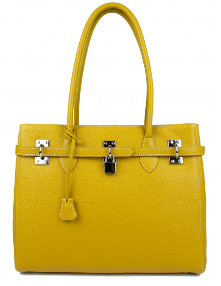 Dámská elegantní kožená kabelka Giostra Aga Grande se zámečkem