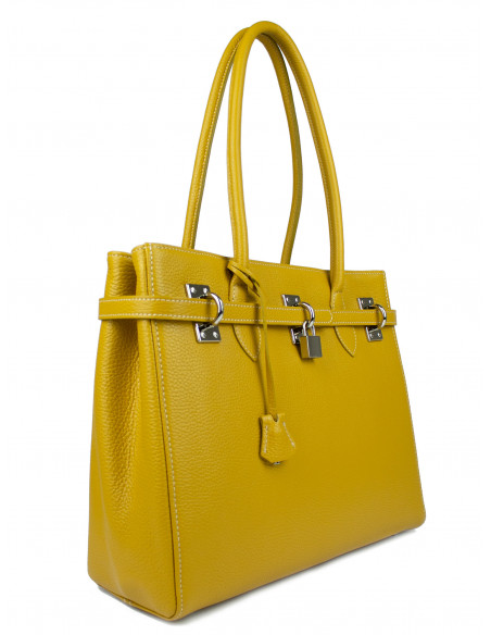 Dámská elegantní kožená kabelka Giostra Aga Grande se zámečkem