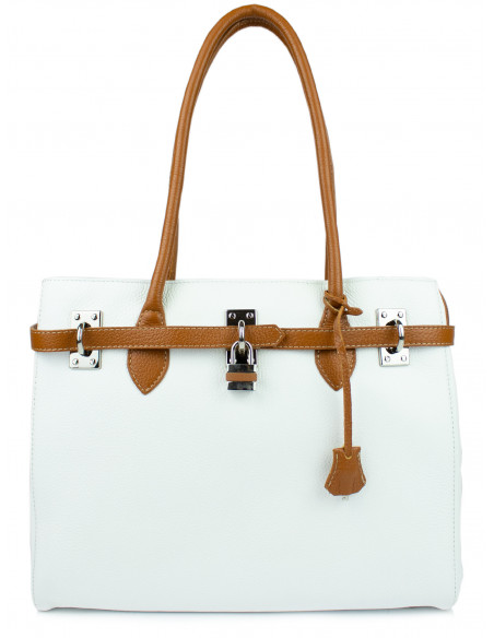 Dámská elegantní kožená kabelka Giostra Aga Grande se zámečkem