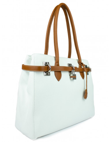 Dámská elegantní kožená kabelka Giostra Aga Grande se zámečkem