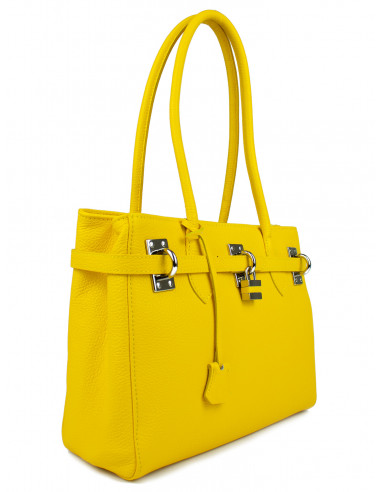 Dámská kožená kabelka Giostra Aga Medium se zámečkem