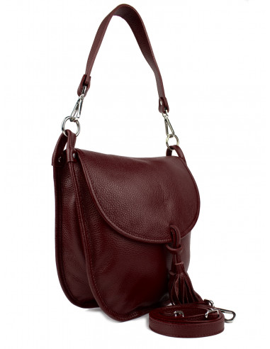 Dámská kožená kabelka Giostra Perlita se střapcem