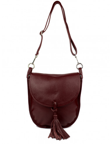 Dámská kožená kabelka Giostra Perlita se střapcem