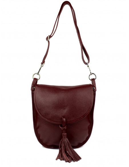 Dámská kožená kabelka Giostra Perlita se střapcem