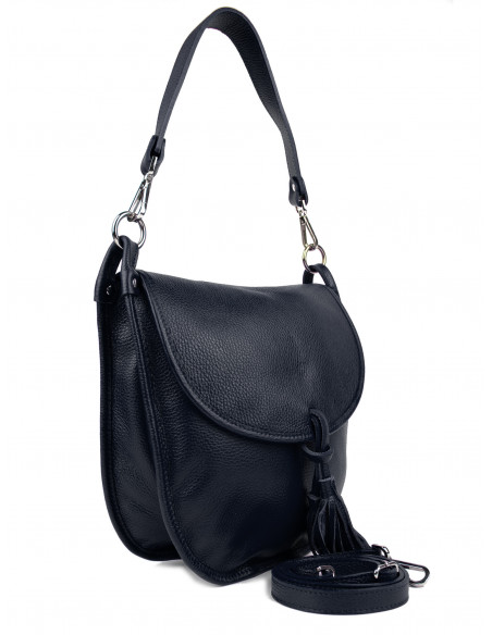 Dámská kožená kabelka Giostra Perlita se střapcem