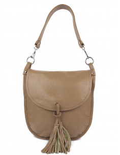 Dámská kožená kabelka Giostra Perlita se střapcem