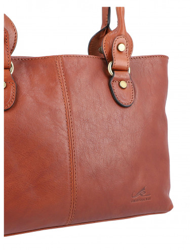 Dámská italská kožená kabelka Cristina Rui Pescara vícebarevná a hnědá