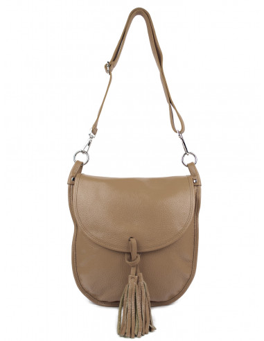 Dámská kožená kabelka Giostra Perlita se střapcem