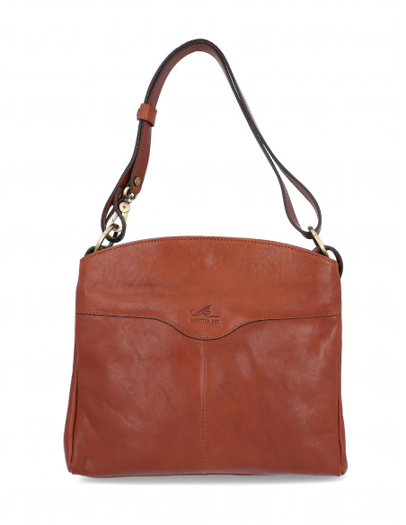 Dámská italská kožená kabelka Cristina Rui Sara hnědá a vícebarevná